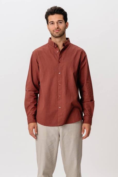 Camisa de Lino - Terracota - Image 6