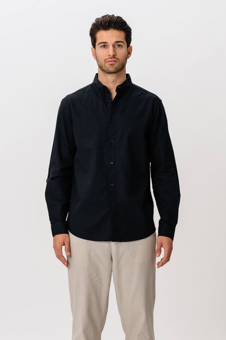 Camisa de lino - Negro - Image 5
