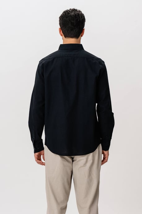Camisa de lino - Negro - Image 6