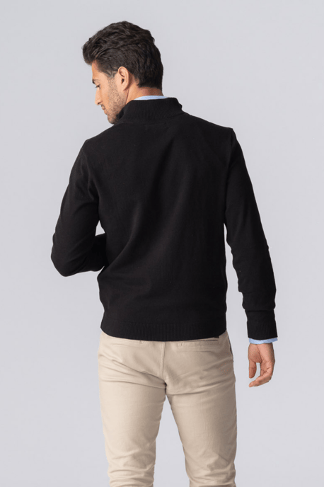 Cárdigan con cremallera - Negro - Image 3