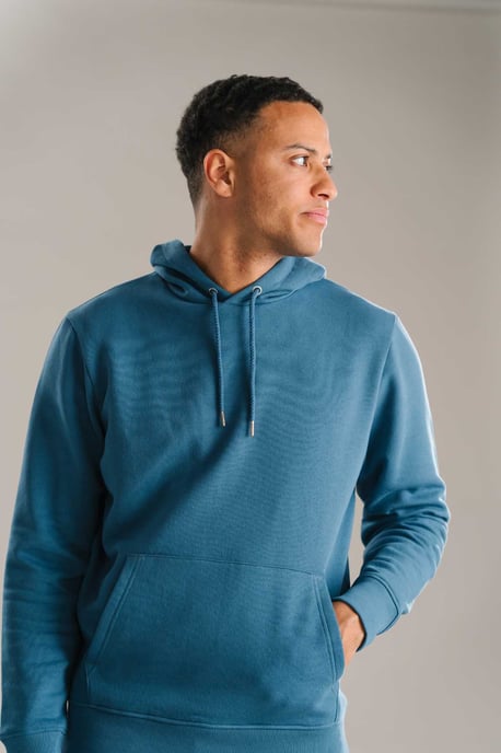 Sudadera con capucha - Azul polvoriento - Image 3