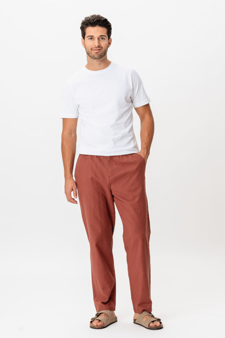 Pantalones de Lino - Terracota - Image 6
