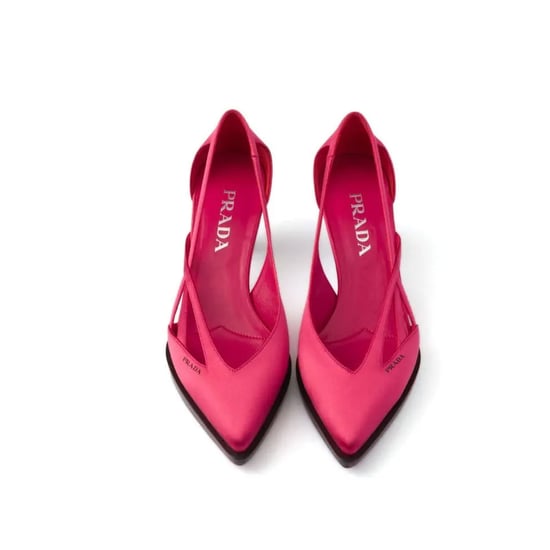 Bombas Prada 55mm Satin Cut-Out - Image 3