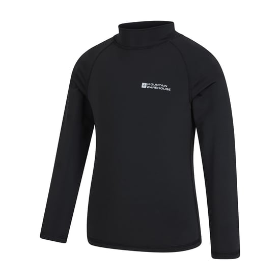 Mountain Warehouse Childrens/Kids Long-Sleeved Rash Top (Black) - Image 2