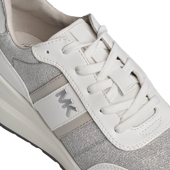 Sneakers Mabel de Piel y Malla de Cadena Brillante 43S4MBFSBD para Mujer - Image 2