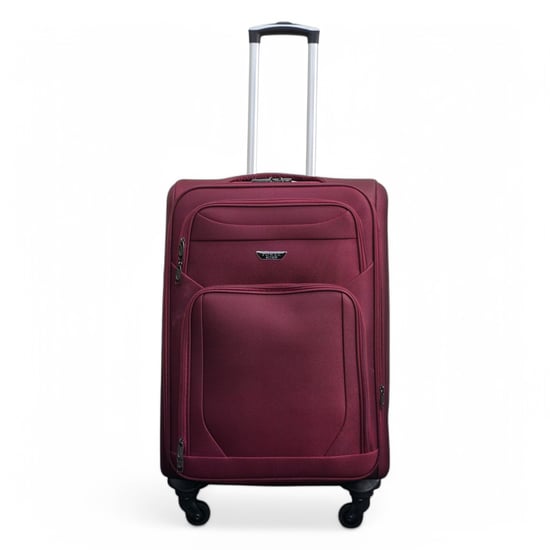 Maleta de viaje ligera de nailon con 4 ruedas para vacaciones, color vino - Image 6