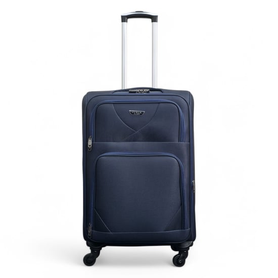 Maleta de viaje ligera de nailon azul marino con 4 ruedas y carcasa blanda para vacaciones - Image 6