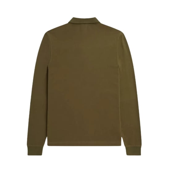 Polo liso de manga larga verde uniforme de Fred Perry - Image 2