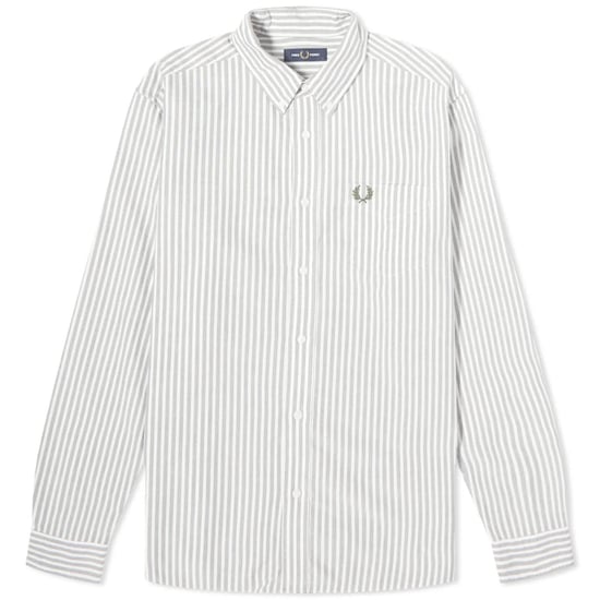 Camisa Oxford de rayas verdes de Fred Perry Field - Image 1