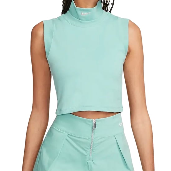 Top corto sin mangas en verde menta de Nike - Image 1