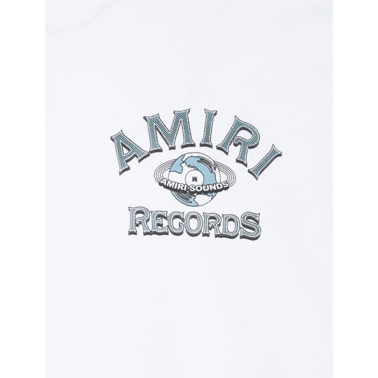 Camiseta blanca con logotipo de Amiri Global Records - Image 3