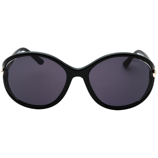 Gafas de sol Tom Ford con lentes ahumadas oscuras y negras brillantes - Image 1