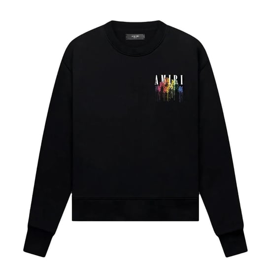Amiri MA Drip Collage Logo sudadera negra - Image 1