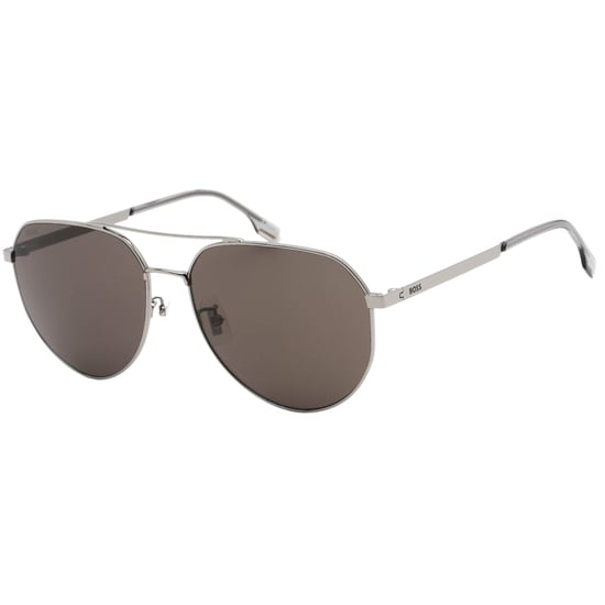 Gafas de sol Hugo Boss con montura de rutenio y lentes grises - Image 2