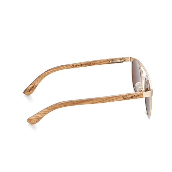 Gafas de sol polarizadas Earth Wood Positano - Cebra/Marrón - Image 3