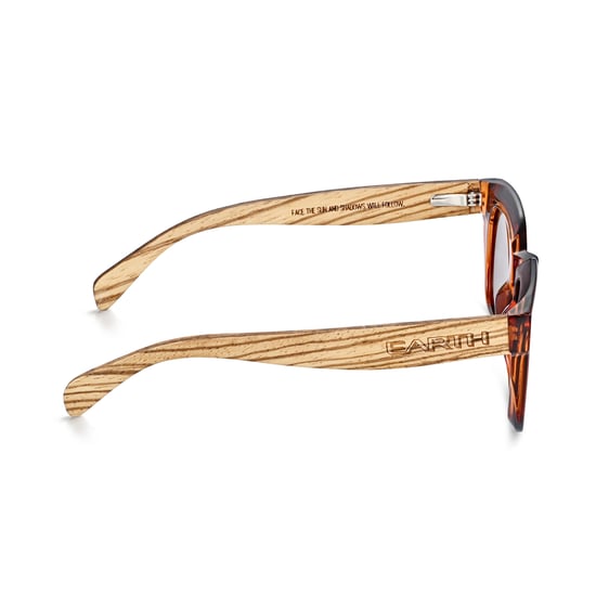 Gafas de sol polarizadas Earth Wood Antalya - Cebra/Marrón - Image 3