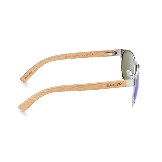 Gafas de sol polarizadas Earth Wood Troon - Bambú/Azul - Image 3