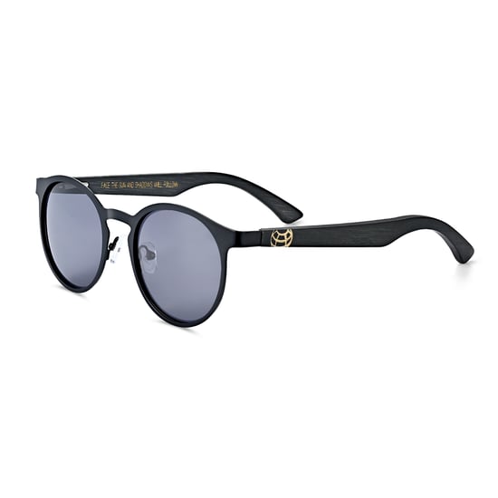 Gafas de sol polarizadas Earth Wood Reine - Negro/Negro - Image 1