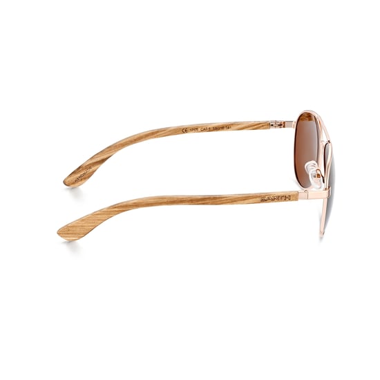 Gafas de sol polarizadas Earth Wood Sayulita - Cebra/Marrón - Image 3