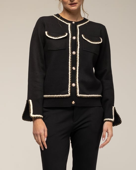 Chaqueta de punto con  botones dorados - Image 3
