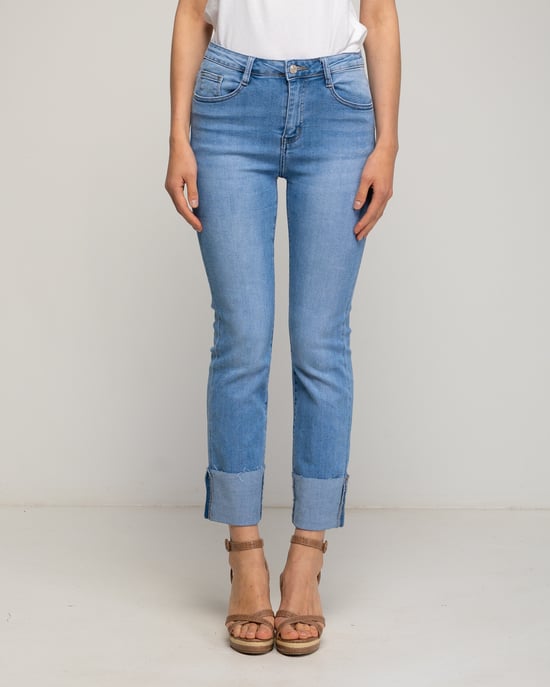 Jeans rectos desflecados - Image 2