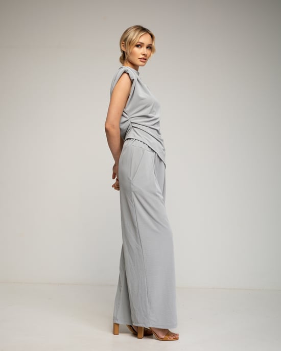 Set de pantalon recto con pinzas - Image 3