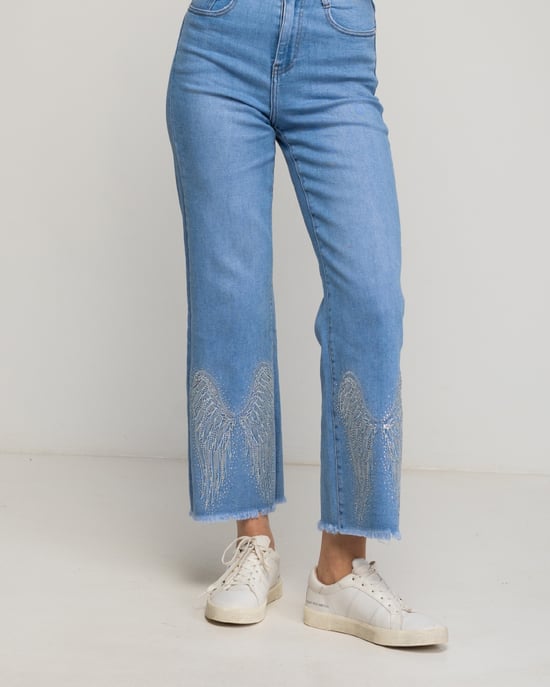 Jeans de tiro alto con abalorios - Image 4