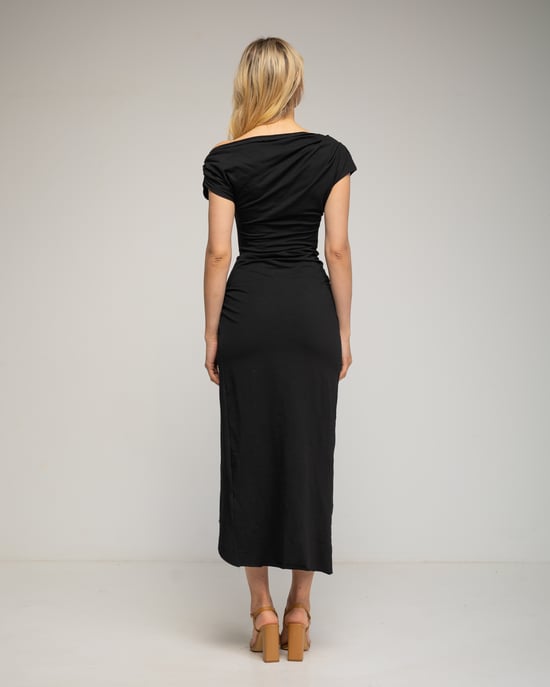 Vestido de cuello asimetrico - Image 3