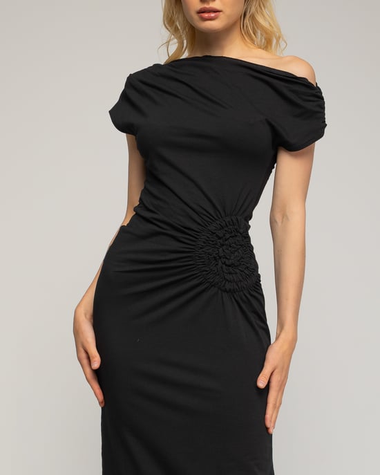 Vestido de cuello asimetrico - Image 4