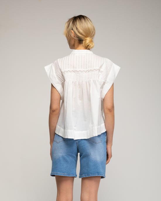 Top sin mangas oversize con pliegues - Image 2