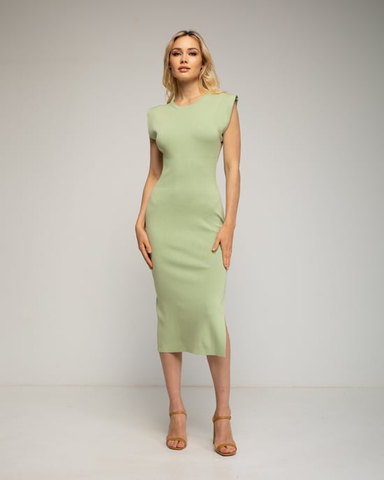 Vestido midi con apertura lateral - Image 2