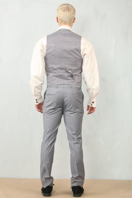 Traje Clásico Formal para Hombre en Gris de 3 Piezas para Prom y Trabajo - Image 5