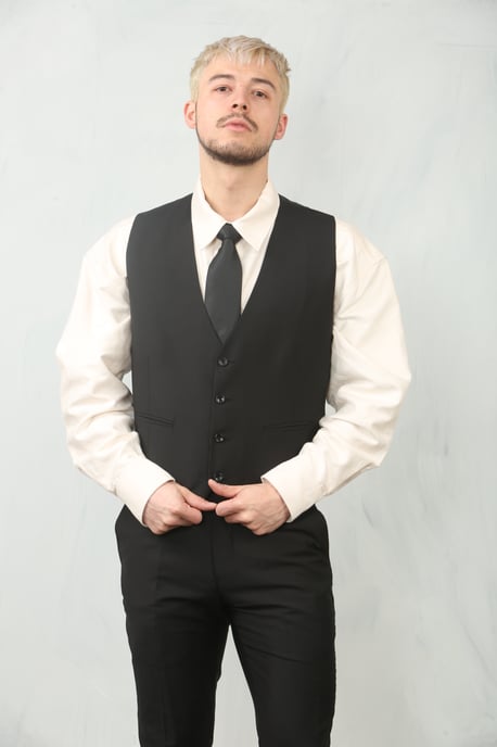 Traje Clásico Formal de 3 Piezas para Hombre en Negro - Ropa de Trabajo - Image 3