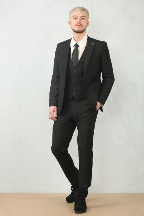 Traje Clásico Formal de 3 Piezas para Hombre en Negro - Ropa de Trabajo - Image 6