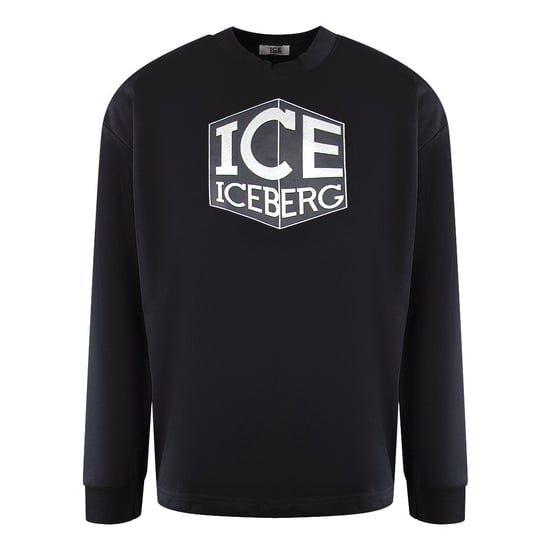 Sudadera negra con el logotipo en forma de cubo de Ice Iceberg - Image 1