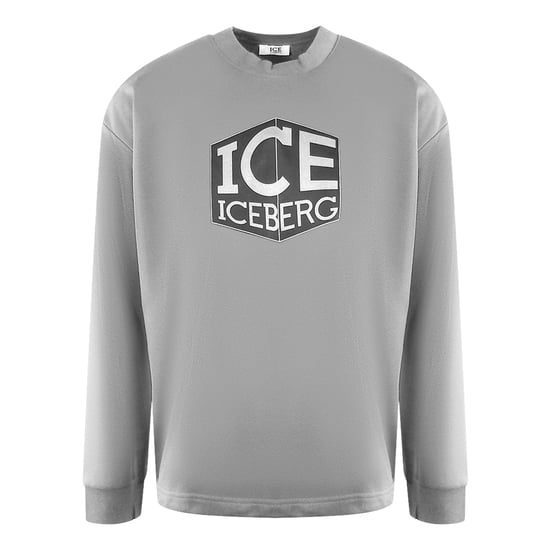 Sudadera gris con el logotipo en forma de cubo de Ice Iceberg - Image 1
