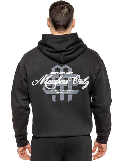 Enzo Milano | Mens Oversized Printed Hoodie - Image 2