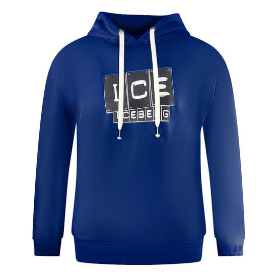 Sudadera azul con capucha y logotipo en bloque llamativo de Ice Iceberg - Image 1
