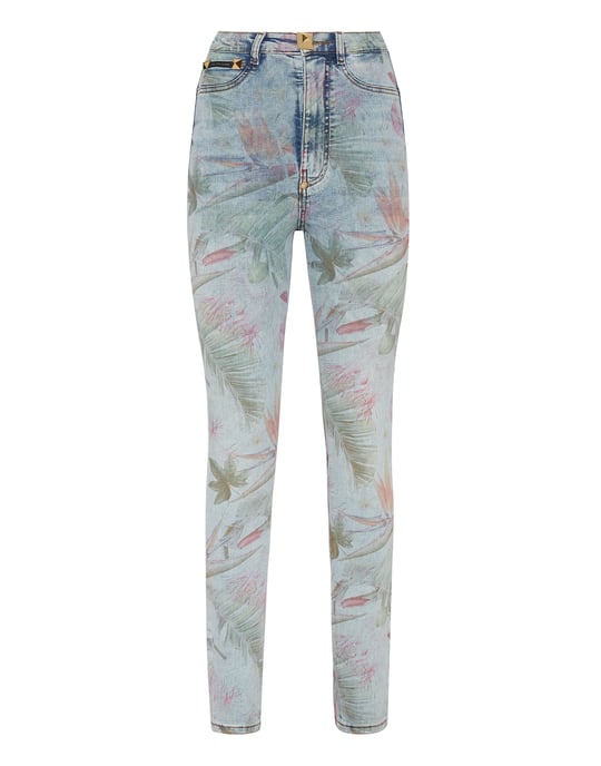 Jegging De Cintura Alta Flowers - Image 1