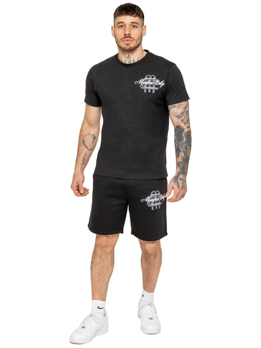 Enzo Milano | Pantalones cortos de forro polar estampados para hombre - Image 4