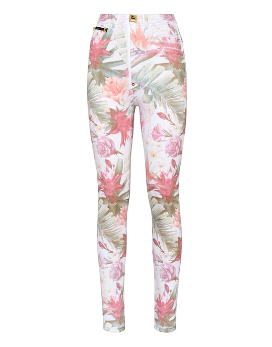 Jegging De Cintura Alta Flowers - Image 1