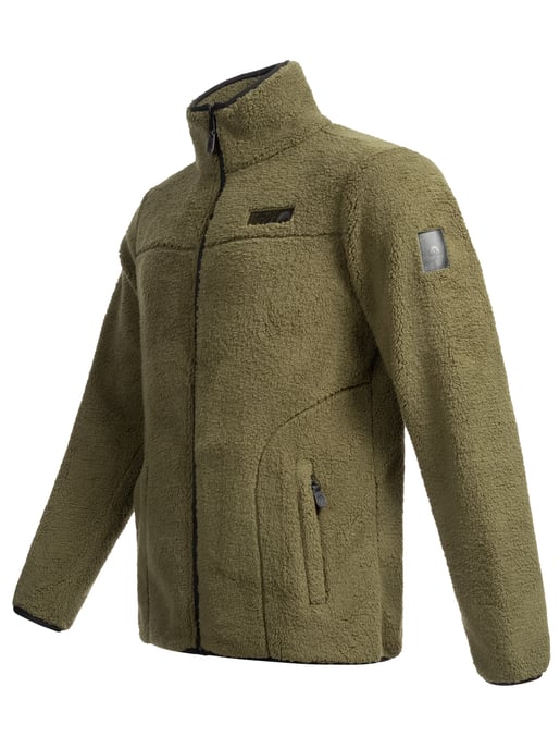 Arctic Seven Herren Sherpa Fleecejacke AS335 Olive Größe XXXL - Gr. 3XL - Image 3