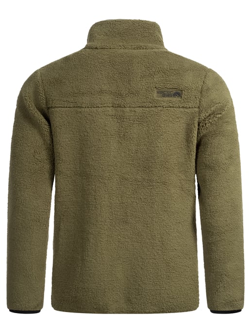 Arctic Seven Herren Sherpa Fleecejacke AS335 Olive Größe XXXL - Gr. 3XL - Image 4