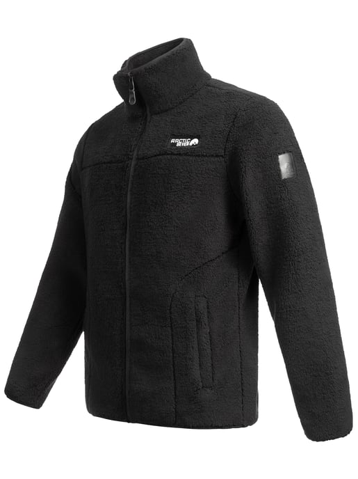Arctic Seven Herren Sherpa Fleecejacke AS335 Schwarz Größe XXXL - Gr. 3XL - Image 3