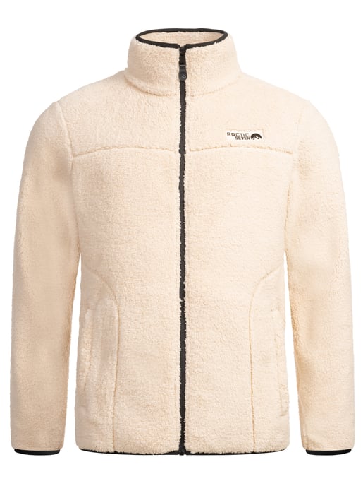 Arctic Seven Herren Sherpa Fleecejacke AS335 Beige Größe XXXL - Gr. 3XL - Image 2