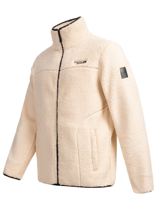 Arctic Seven Herren Sherpa Fleecejacke AS335 Beige Größe XXXL - Gr. 3XL - Image 3