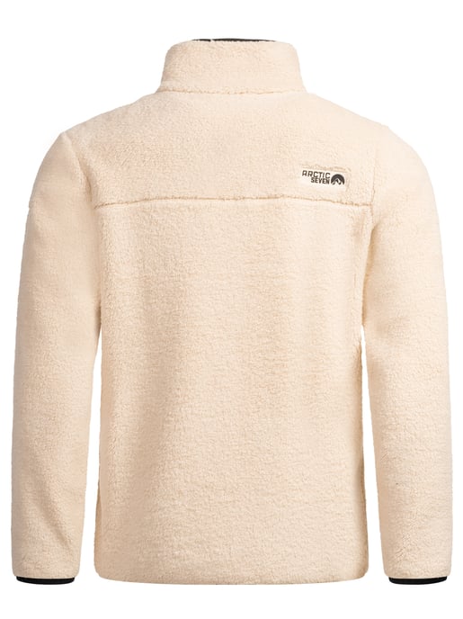 Arctic Seven Herren Sherpa Fleecejacke AS335 Beige Größe XXXL - Gr. 3XL - Image 4