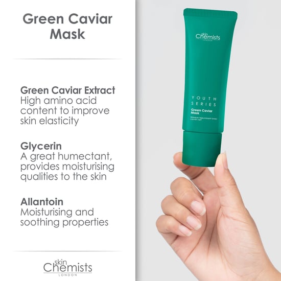 skinChemists Serie Juventud Máscara de Caviar Verde 50ml x 2 Paquete Dúo - Image 5