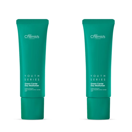 skinChemists Serie Juventud Crema Hidratante de Día con Caviar Verde 50 ml x 2 Paquete Dúo - Image 1
