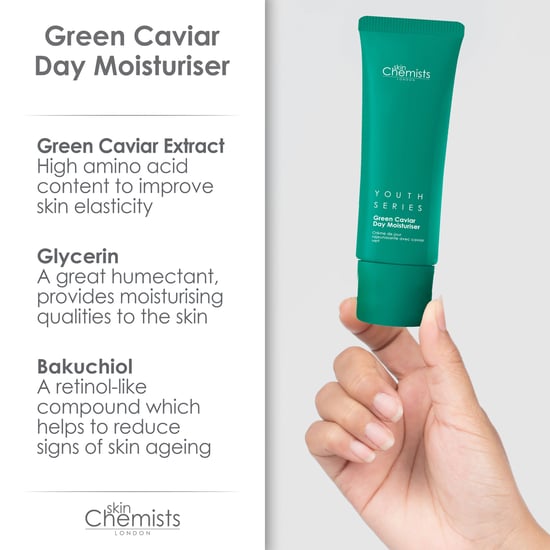 skinChemists Serie Juventud Crema Hidratante de Día con Caviar Verde 50 ml x 2 Paquete Dúo - Image 5